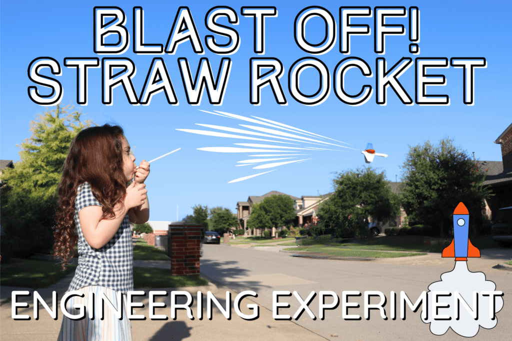 Build and fly a straw rocket with fins engineering experiment for kids